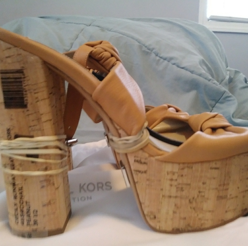 Michael kors cork wedges